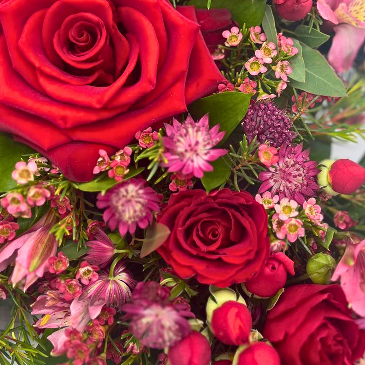 Red and Pink Funeral Cross